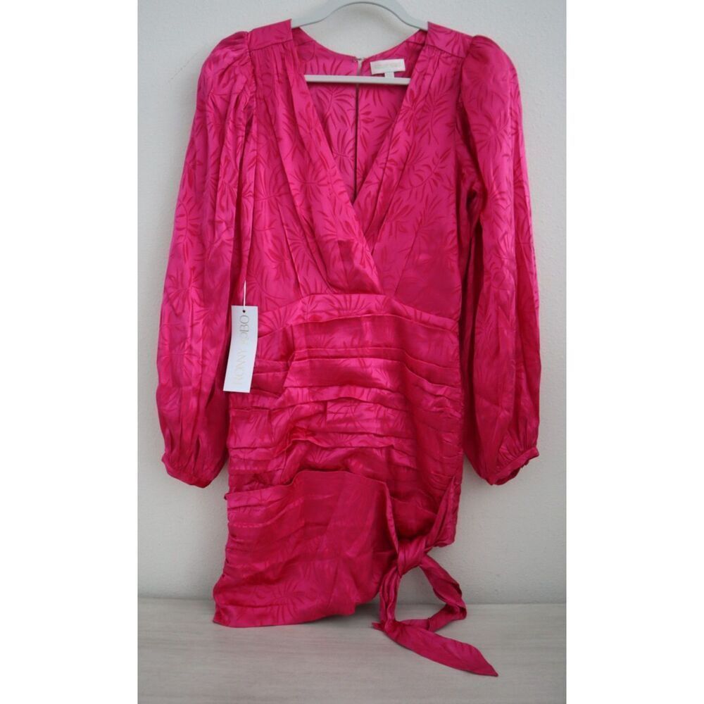 Ronny Kobo INT96-81408LBJ Women Sz XS Fuchsia/Pink Giorgia Silk Mini Dress